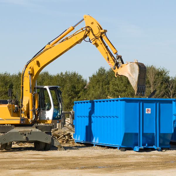 can i choose the location where the residential dumpster will be placed in Bland VA